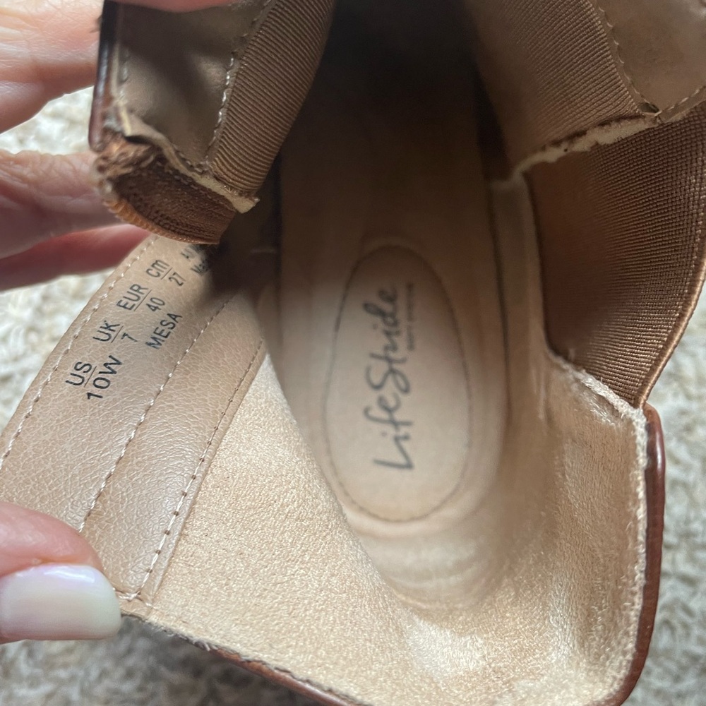 Life Stride Brown Ankle Booties - Picture 4 of 4